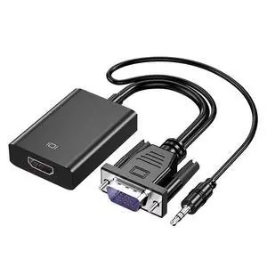 1080P Full HD VGA to HD TV Converter Adapter Cable, with Audio Output VGA HD Adapter, Suitable for Computer Laptops to HD TV Projectors 1080P Full HD VGA to HD TV Converter Adapter Cable, with Audio Output VGA HD Adapter, Suitable for Computer Laptops to HD TV Projectors