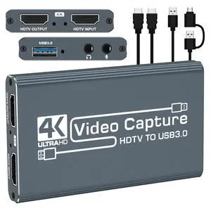 4K HDMI to USB 3.0 Audio Video Capture Card - High Definition Gaming TV - Suitable for Computer TV 4K HDMI to USB 3.0 Audio Video Capture Card - High Definition Gaming TV - Suitable for Computer TV