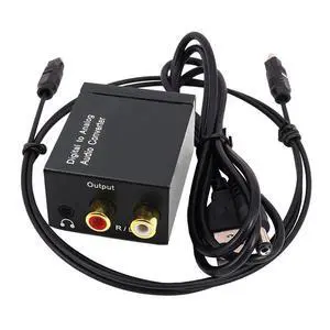 3.5mm digital Toslink optical coaxial to analog RCA L/R audio converter adapter 3.5mm digital Toslink optical coaxial to analog RCA L/R audio converter adapter