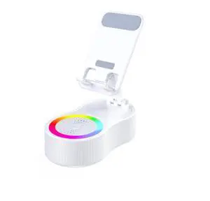 360 rotating audio elevation mobile phone stand, power bank, Bluetooth speaker, mini portable atmosphere lamp black 360 rotating audio elevation mobile phone stand, power bank, Bluetooth speaker, mini portable atmosphere lamp black