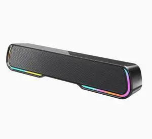 RGB rotating light, mini sound amplifier, desktop long strip portable subwoofer, high-power Bluetooth speaker RGB rotating light, mini sound amplifier, desktop long strip portable subwoofer, high-power Bluetooth speaker