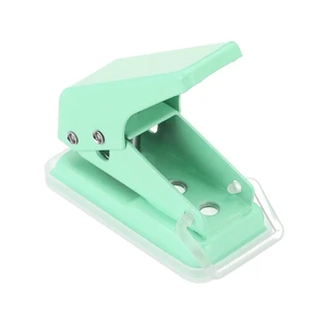Mini Portable Small Hole Puncher 6 Sheet Punch Capacity Metal Paper Puncher for Tag DIY Craft Scrapbook Ticket, Purple green Mini Portable Small Hole Puncher 6 Sheet Punch Capacity Metal Paper Puncher for Tag DIY Craft Scrapbook Ticket, Purple green