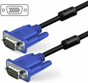 GA to VGA Monitor Cable, 15 pin 1080P Full HD Male to Male Cor for Computer PC Laptop to Monitor Screen Projector with VGA Plug Port (6 Feet) GA to VGA Monitor Cable, 15 pin 1080P Full HD Male to Male Cor for Computer PC Laptop to Monitor Screen Projector with VGA Plug Port (6 Feet)