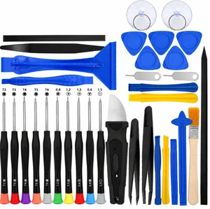 34-Piece Precision Screwdriver Set, Small Repair Tool Kit with Pry Bars, Tweezers & Suction Cup for Smartphones, Tablets, Laptops and Electronics 34-Piece Precision Screwdriver Set, Small Repair Tool Kit with Pry Bars, Tweezers & Suction Cup for Smartphones, Tablets, Laptops and Electronics