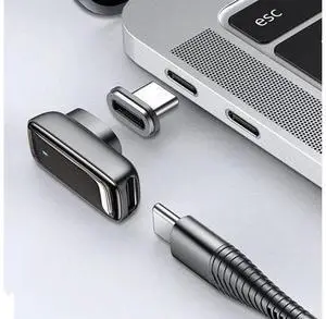 USB C Magnetic Adapter 24 Pins Type-C to Type-C PD 100W Quick Charger 4K@60Hz & 9Gbps Data Transfer Compatible with Mac Book Pro/Air and Other USB C Devices USB C Magnetic Adapter 24 Pins Type-C to Type-C PD 100W Quick Charger 4K@60Hz & 9Gbps Data Transfer Compatible with Mac Book Pro/Air and Other USB C Devices