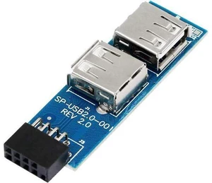 SinLoon 9pin USB 2.0 Female Pin Dual 2 Port USB Motherboard Header Adapter-1Type for PC (1) SinLoon 9pin USB 2.0 Female Pin Dual 2 Port USB Motherboard Header Adapter-1Type for PC (1)