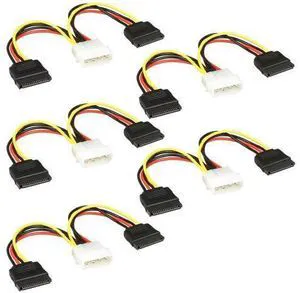 5-pack IDE/Molex/IP4/4-pin to 2x SATA Power 15-pin Converter Adapter Cable 5-pack IDE/Molex/IP4/4-pin to 2x SATA Power 15-pin Converter Adapter Cable