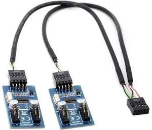 a Internal 9-Pin USB 2.0 Splitter 1 Male to 4 Female Motherboard Pin to PC Case a Internal 9-Pin USB 2.0 Splitter 1 Male to 4 Female Motherboard Pin to PC Case