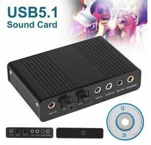 6 Channel 5.1 Optical SPDIF Sound Card USB Audio Output Adapter External for PC 6 Channel 5.1 Optical SPDIF Sound Card USB Audio Output Adapter External for PC
