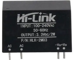 HI-Link HLK-2M03 Power Supply Module AC-DC 220V to 3.3V 600mA Step Down Buck Isolated Intelligent Household Switch Converter (5 PCS) HI-Link HLK-2M03 Power Supply Module AC-DC 220V to 3.3V 600mA Step Down Buck Isolated Intelligent Household Switch Converter (5 PCS)