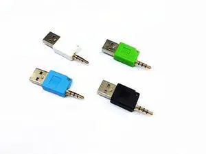 4pcs/lot 3.5mm Audio to USB 2.0 AM Adapter Data Sync Charger Connector Adapter for iP st 2nd 3rd Gen 4pcs/lot 3.5mm Audio to USB 2.0 AM Adapter Data Sync Charger Connector Adapter for iP st 2nd 3rd Gen