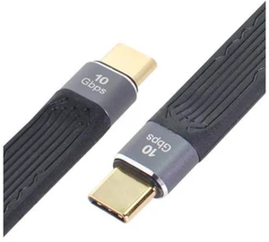 Male to Male Slim FPC Data Cable Type-C USB-C USB 3.1 10Gbps Flat for Laptop & Phone 13cm Male to Male Slim FPC Data Cable Type-C USB-C USB 3.1 10Gbps Flat for Laptop & Phone 13cm