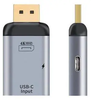 USB-C Type C Female Source to Displayport DP Sink HDTV & PD Power Adapter 4K 60hz 1080p for Phone & Laptop USB-C Type C Female Source to Displayport DP Sink HDTV & PD Power Adapter 4K 60hz 1080p for Phone & Laptop