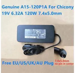 19V 6.32A 120W 7.4x5.0mm No PIN Inside For Chicony A15-120P1A 120W Laptop Power Supply Charger AC Adapter 19V 6.32A 120W 7.4x5.0mm No PIN Inside For Chicony A15-120P1A 120W Laptop Power Supply Charger AC Adapter