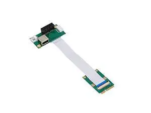 Mini PCI-E to PCI-E Express 1X Extension Cord Adapter Card with USB Riser Card Mini PCI-E to PCI-E Express 1X Extension Cord Adapter Card with USB Riser Card
