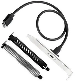 USB 3.2 Gen 2 USB-C Front Panel Type-C Adapter with PCI Bracket USB-C Female to 20 Pin USB Type E A-Key Male 20Gbps Motherboard Header Extension Cable with 2 Pcs PCI Slot Covers(19.7in) USB 3.2 Gen 2 USB-C Front Panel Type-C Adapter with PCI Bracket USB-C Female to 20 Pin USB Type E A-Key Male 20Gbps Motherboard Header Extension Cable with 2 Pcs PCI Slot Covers(19.7in)