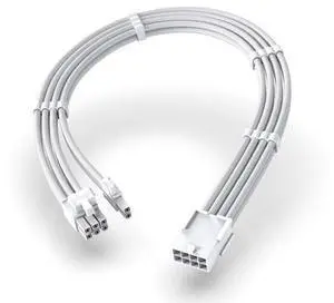 PCIE 8-Pin Female to 8-Pin (6+2) Male Power Supply Adapter Extension Cable for Graphics Card or PCIE Device 11.8 inch (30 cm)-All White PCIE 8-Pin Female to 8-Pin (6+2) Male Power Supply Adapter Extension Cable for Graphics Card or PCIE Device 11.8 inch (30 cm)-All White