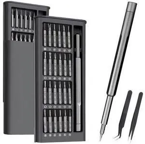Precision Screwdriver Set, 27 in 1 Small Screwdriver Set Magnetic, Mini S2 Steel Bits with Tweezers, Magnetic Mini Repair Tool Kit for Laptop, Phone, PC, Glasses, Watch, Electronic Precision Screwdriver Set, 27 in 1 Small Screwdriver Set Magnetic, Mini S2 Steel Bits with Tweezers, Magnetic Mini Repair Tool Kit for Laptop, Phone, PC, Glasses, Watch, Electronic