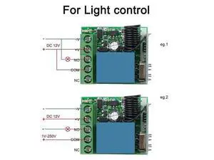 4X DC 12V Single Channel Relay Module Universal Wireless Switch RF Relay Receiver + 2 CH Remote Controller 4X DC 12V Single Channel Relay Module Universal Wireless Switch RF Relay Receiver + 2 CH Remote Controller