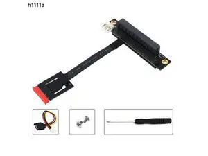 Add On Card 270 Degree M.2 NGFF Dual Key A-E To PCI-E 8X Adapter Cable 4P FDD Power Connector M.2 Key AE to PCI Express X8 Riser Add On Card 270 Degree M.2 NGFF Dual Key A-E To PCI-E 8X Adapter Cable 4P FDD Power Connector M.2 Key AE to PCI Express X8 Riser