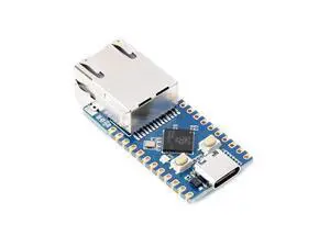 Waveshare RP2040-ETH Mini Development Board, RP2040 Ethernet Port Module, Raspberry Pi Microcontroller Development Board, Based On Official RP2040 Dual Core Processor Waveshare RP2040-ETH Mini Development Board, RP2040 Ethernet Port Module, Raspberry Pi Microcontroller Development Board, Based On Official RP2040 Dual Core Processor
