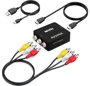RCA to HDMI Converter AV to HDMI Adapter 1080P Mini RCA Composite CVBS AV to HDMI Video Audio Converter Adapter for Xbox /PS4 /TV/STB/VHS/VCR- with RCA and HDMI Cable(Not for TV with RCA Port) RCA to HDMI Converter AV to HDMI Adapter 1080P Mini RCA Composite CVBS AV to HDMI Video Audio Converter Adapter for Xbox /PS4 /TV/STB/VHS/VCR- with RCA and HDMI Cable(Not for TV with RCA Port)