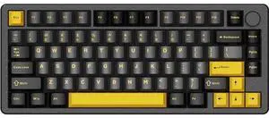 x ATTACK SHARK X86 75% Aluminum CNC Wireless Mechanical Gaming Keyboard with Volume Knob,82 Key Gasket Hot Swappable RGB Custom Keyboard,PBT Keycaps,BT/2.4GHz/USB-C for Mac/Win-Starshine Black x ATTACK SHARK X86 75% Aluminum CNC Wireless Mechanical Gaming Keyboard with Volume Knob,82 Key Gasket Hot Swappable RGB Custom Keyboard,PBT Keycaps,BT/2.4GHz/USB-C for Mac/Win-Starshine Black