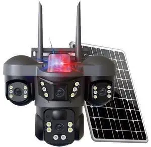 V380 Triple-Lens 4G Solar Security Camera 12MP Ultra HD, Smart Night Vision, Two-Way Audio, Outdoor, Solar Powered V380 Triple-Lens 4G Solar Security Camera 12MP Ultra HD, Smart Night Vision, Two-Way Audio, Outdoor, Solar Powered