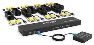 KVM Switch 8 Port KVM Switch VGA USB+8 Cables 2 in1 & Wired Extended Selector, MT-VIKI 8x1 Rackmount KVM VGA Switch eokCXOY KVM Switch 8 Port KVM Switch VGA USB+8 Cables 2 in1 & Wired Extended Selector, MT-VIKI 8x1 Rackmount KVM VGA Switch eokCXOY