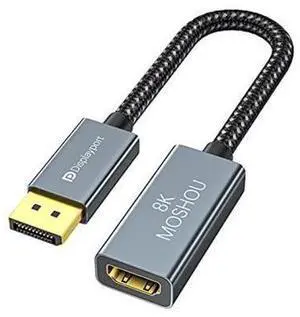 DisplayPort 1.4 to HDMI 2.1 HDR Active Adapter,Support 4k@120Hz,8K@60Hz,HDR,Uni-Directional Display Port 1.4 to HDMI 8K Converter,Support for RTX3080/3090,RX6800/6900 and More DisplayPort 1.4 to HDMI 2.1 HDR Active Adapter,Support 4k@120Hz,8K@60Hz,HDR,Uni-Directional Display Port 1.4 to HDMI 8K Converter,Support for RTX3080/3090,RX6800/6900 and More