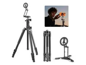 Deuninker Camera Tripod with Magnetic Phone Stand Set, SK29 Folable Mini Tripod Mount for Magsafe Phone Tripod, TT35 Camera Tripod Free Angle for for Content Creators, Travel Vlog Essentials Deuninker Camera Tripod with Magnetic Phone Stand Set, SK29 Folable Mini Tripod Mount for Magsafe Phone Tripod, TT35 Camera Tripod Free Angle for for Content Creators, Travel Vlog Essentials