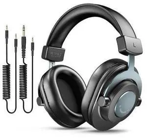 Studio Monitor Headphones for Recording-Over Ear Wired Headphones for Podcast Monitoring, Streaming Comfortable Equipment with Detachable Cables 3.5mm or 6.35mm Jack, Black, on PC/ (ABCD2210H8) Studio Monitor Headphones for Recording-Over Ear Wired Headphones for Podcast Monitoring, Streaming Comfortable Equipment with Detachable Cables 3.5mm or 6.35mm Jack, Black, on PC/ (ABCD2210H8)
