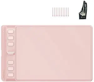 Inspiroy 2 Small Drawing Tablet (Pink) and Skeleton Artist Glove Inspiroy 2 Small Drawing Tablet (Pink) and Skeleton Artist Glove