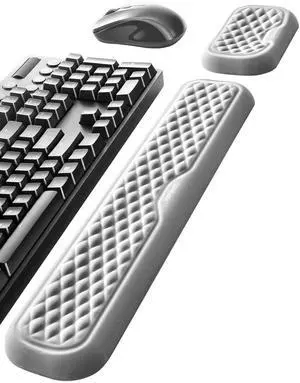 Wrist Rest for Keyboard and Mouse, Computer Ergonomic Wrist Support Pad, Soft Memory Foam Arm Cushion for Desk, Palm Hand Office Laptop Typing-Gray Wrist Rest for Keyboard and Mouse, Computer Ergonomic Wrist Support Pad, Soft Memory Foam Arm Cushion for Desk, Palm Hand Office Laptop Typing-Gray