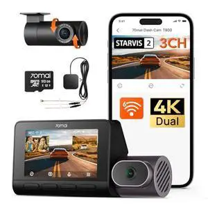 T800 3 Channel Dash Cam Front and Rear Inside(4K+4K+1080P), Dash Camera for Car with STARVIS 2 IMX678, HDR Night Vision, 512GB Card, 24H Parking Mode T800 3 Channel Dash Cam Front and Rear Inside(4K+4K+1080P), Dash Camera for Car with STARVIS 2 IMX678, HDR Night Vision, 512GB Card, 24H Parking Mode