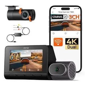 4K T800 3 Channel Dash Cam, Dash Cam Front and Rear Inside(2160P+2160P+1080P), STARVIS 2 IMX678, HDR Night Vision, Dash Camera for Cars with 512GB Card 4K T800 3 Channel Dash Cam, Dash Cam Front and Rear Inside(2160P+2160P+1080P), STARVIS 2 IMX678, HDR Night Vision, Dash Camera for Cars with 512GB Card