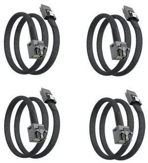SFF-8643 to SFF-8087 Mini SAS HD Cable, SAS 3.0 to 2.0, Compatible with RAID Controllers, Servers, Backplanes and Hosts, 100-Ohm, 0.5-m(1.6ft), 4 Pack SFF-8643 to SFF-8087 Mini SAS HD Cable, SAS 3.0 to 2.0, Compatible with RAID Controllers, Servers, Backplanes and Hosts, 100-Ohm, 0.5-m(1.6ft), 4 Pack
