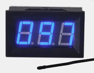 0-167°F Fahrenheit Digital Temperature Meter Blue LED Display 10K MF55 Type NTC Thermistor Temp Sensor 2-Wires Reverse Polarity Protection with Black Case 0-167°F Fahrenheit Digital Temperature Meter Blue LED Display 10K MF55 Type NTC Thermistor Temp Sensor 2-Wires Reverse Polarity Protection with Black Case