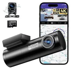 M300S 4K Ultra HD Dual Dash Cam Front and Rear, Free 64GB Card, Built-in WiFi GPS Voice Control Car Camera, Night Vision, ADAS, 24 Hours Parking Monitor, Loop Recording (Matte Black) M300S 4K Ultra HD Dual Dash Cam Front and Rear, Free 64GB Card, Built-in WiFi GPS Voice Control Car Camera, Night Vision, ADAS, 24 Hours Parking Monitor, Loop Recording (Matte Black)