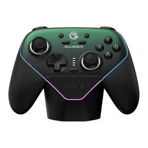 Super Nova Wireless Gaming Controller for PC/Switch/iOS/Android, Hall Effect Stick & Trigger, RGB Lighting, Swappable ABXY, Detachable Faceplate, 1000mAh with Charging Dock - Green Super Nova Wireless Gaming Controller for PC/Switch/iOS/Android, Hall Effect Stick & Trigger, RGB Lighting, Swappable ABXY, Detachable Faceplate, 1000mAh with Charging Dock - Green