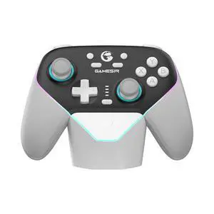 Super Nova Wireless Gaming Controller for PC/Switch/iOS/Android, Hall Effect Stick & Trigger, RGB Lighting, Swappable ABXY, Detachable Faceplate, 1000mAh with Charging Dock - Black&White Super Nova Wireless Gaming Controller for PC/Switch/iOS/Android, Hall Effect Stick & Trigger, RGB Lighting, Swappable ABXY, Detachable Faceplate, 1000mAh with Charging Dock - Black&White