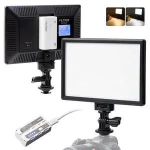 15W LED Video Light Panel, 3300K-5600K On Camera Light, Super Thin Key Light Panel with NP-F550, Led Photography Lighting CRI95+ for Studio Photography Video Recording Live Streaming L116T 15W LED Video Light Panel, 3300K-5600K On Camera Light, Super Thin Key Light Panel with NP-F550, Led Photography Lighting CRI95+ for Studio Photography Video Recording Live Streaming L116T