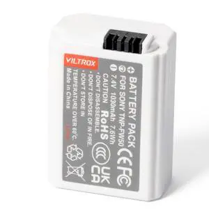 NP-FW50 Lithium-Ion 1030mAh Rechargeable Battery, Updated USB-C Input Camera Battery for Sony A7S II, A7R II, ZV-E10, A7, A7S, A7R, A6400, A6500, A6300, A5000, A5100, A6000 NP-FW50 Lithium-Ion 1030mAh Rechargeable Battery, Updated USB-C Input Camera Battery for Sony A7S II, A7R II, ZV-E10, A7, A7S, A7R, A6400, A6500, A6300, A5000, A5100, A6000
