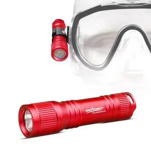 D560 Mini Scuba Dive Light Headlamp 650 Lumen Mask Diving Flashlight with 360° Rotatable Mask Clip, Underwater 150m Backup Headlight with Rotary Switch (Not Included Snorkel Mask) (Red) D560 Mini Scuba Dive Light Headlamp 650 Lumen Mask Diving Flashlight with 360° Rotatable Mask Clip, Underwater 150m Backup Headlight with Rotary Switch (Not Included Snorkel Mask) (Red)