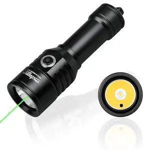 D570-GL 2.0 2-in-1 Scuba Diving Signal Light 1500 Lumens Underwater Flashlight, 1000M Green Beam and White LED Combo, Rechargeable Battery for Night Dive Training Instructor Cave Exploration D570-GL 2.0 2-in-1 Scuba Diving Signal Light 1500 Lumens Underwater Flashlight, 1000M Green Beam and White LED Combo, Rechargeable Battery for Night Dive Training Instructor Cave Exploration
