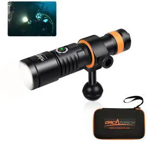 D530V 1200 Lumens Underwater Video Light, 120° Super Wide Beam Dive Flashlight, 2 Modes with ZJ18 Ball Joint, IP68 Waterproof (150m) for Scuba Diving Photography/Videography D530V 1200 Lumens Underwater Video Light, 120° Super Wide Beam Dive Flashlight, 2 Modes with ZJ18 Ball Joint, IP68 Waterproof (150m) for Scuba Diving Photography/Videography