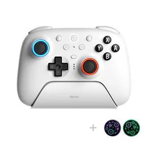Ultimate 2 Bluetooth Controller with TMR Joysticks, Switchable Hall Effect/Tactile Triggers, Vibration, Motion Control, RGB Fire Ring and Back Buttons for Switch/Switch 2 & Windows PC - White Ultimate 2 Bluetooth Controller with TMR Joysticks, Switchable Hall Effect/Tactile Triggers, Vibration, Motion Control, RGB Fire Ring and Back Buttons for Switch/Switch 2 & Windows PC - White