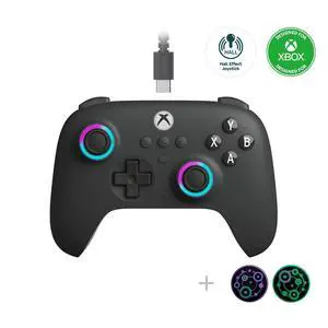Ultimate C Hall Effect Joysticks/Hall Trigger Wired Controller with RGB Lighting Fire Ring, 3.5mm Audio Jack for Xbox Series X|S, Xbox One, Windows 10/11 - Officially Licensed (Dark Gray) Ultimate C Hall Effect Joysticks/Hall Trigger Wired Controller with RGB Lighting Fire Ring, 3.5mm Audio Jack for Xbox Series X|S, Xbox One, Windows 10/11 - Officially Licensed (Dark Gray)