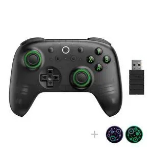 Ultimate 2C Hall Effect Joysticks and Hall Triggers Wireless Controller for Windows PC and Android, with Remappable L4/R4 Bumpers, Turbo function & Rumble vibration (Transparent Black) Ultimate 2C Hall Effect Joysticks and Hall Triggers Wireless Controller for Windows PC and Android, with Remappable L4/R4 Bumpers, Turbo function & Rumble vibration (Transparent Black)