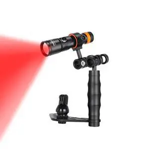 D530V Red LED Dive Video Light 160 Lumen 120 Degrees Photography Light with Ball Joint & H02 Underwater Camera Tray Kit D530V Red LED Dive Video Light 160 Lumen 120 Degrees Photography Light with Ball Joint & H02 Underwater Camera Tray Kit
